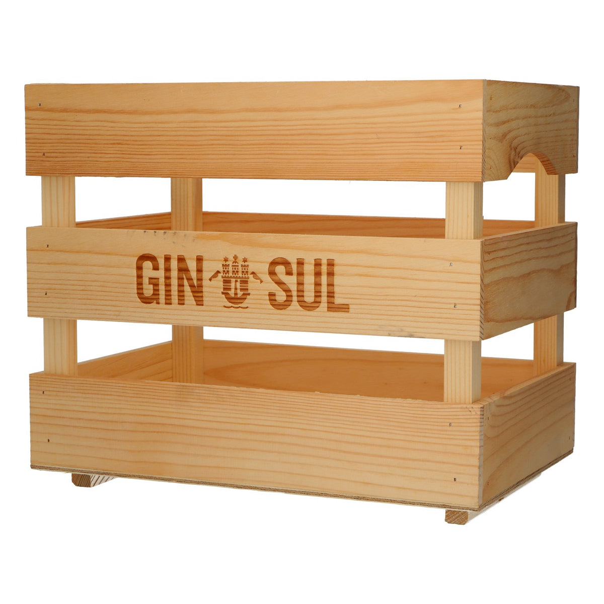 Gin Sul Holzkiste Flaschenträger für 2 Gin Flaschen Holz Kiste Bar Deko – Ansicht 5
