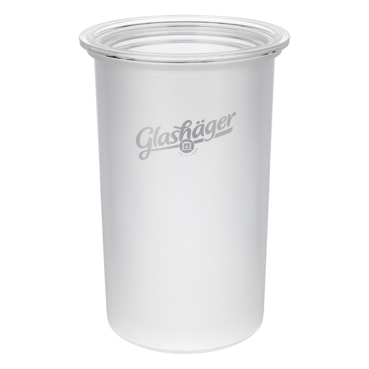 Glashäger Wasser Flaschenkühler Doppelwandig Acryl Milchglas Logo – Ansicht 2