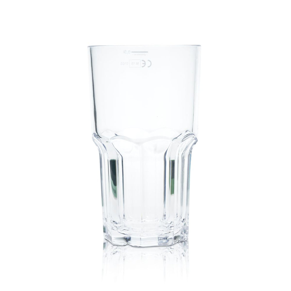 glass4ever Becher Glas 0,32l Kunststoff Mehrweg Gläser Unzerbrechlich Granity