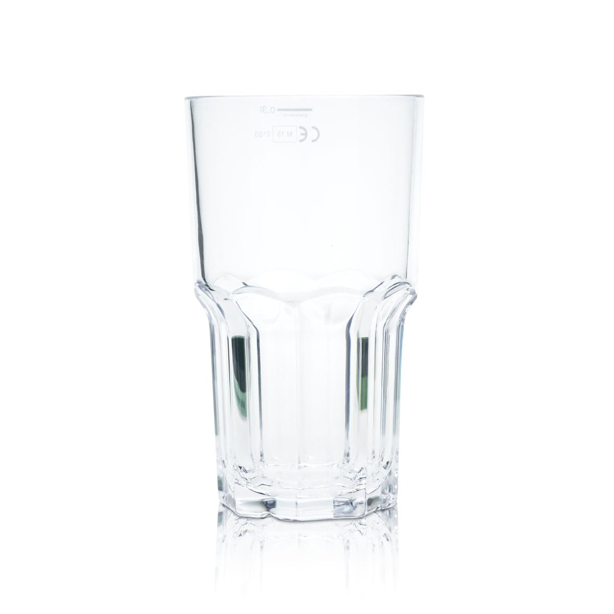 glass4ever Becher Glas 0,32l Kunststoff Mehrweg Gläser Unzerbrechlich Granity