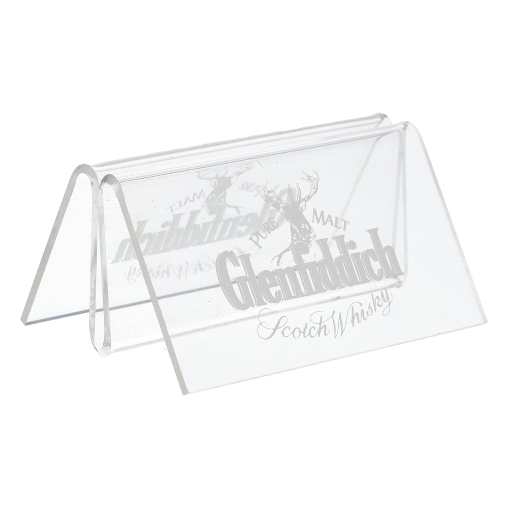 Glenfiddich Whisky Acryl Tischaufsteller Kartenhalter transparent