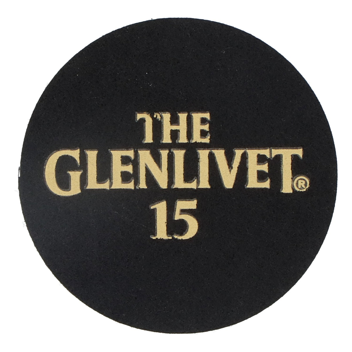 Glenlivet Whiskey Filz Untersetzer Glasuntersetzer Schwarz 6,2cm Durchmesser "Glenlivet 15" – Ansicht 2