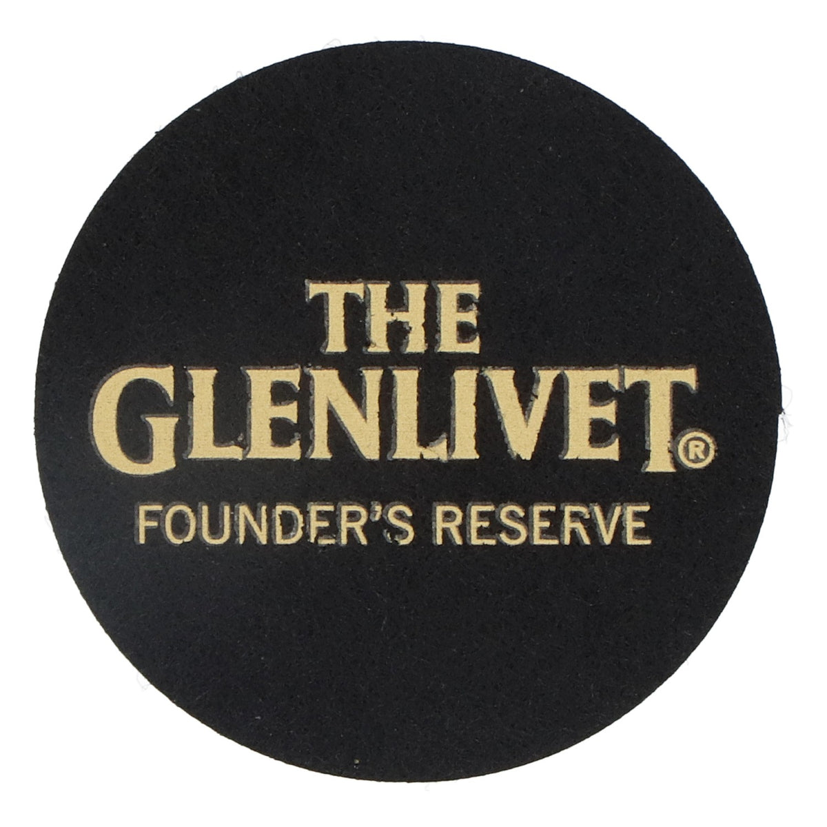 Glenlivet Whiskey Filz Untersetzer Glasuntersetzer Schwarz 6,2cm Durchmesser "Glenlivet Founders Reserve" – Ansicht 2