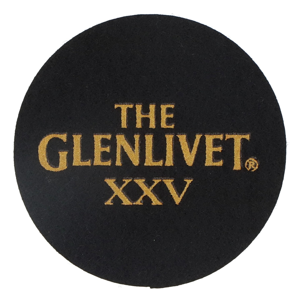 Glenlivet Whiskey Filz Untersetzer Glasuntersetzer Schwarz 6,2cm Durchmesser "Glenlivet XXV" – Ansicht 2