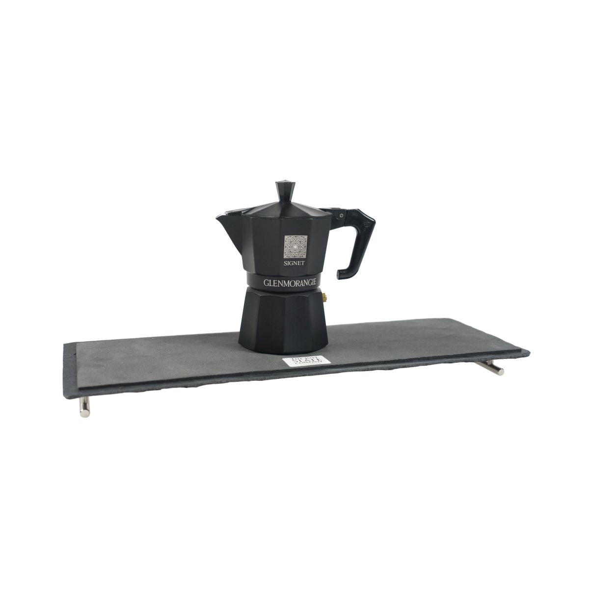 Glenmorangie Espresso Kaffe Kanne inkl. Schiefertablett Tray & Pot Signet Serve