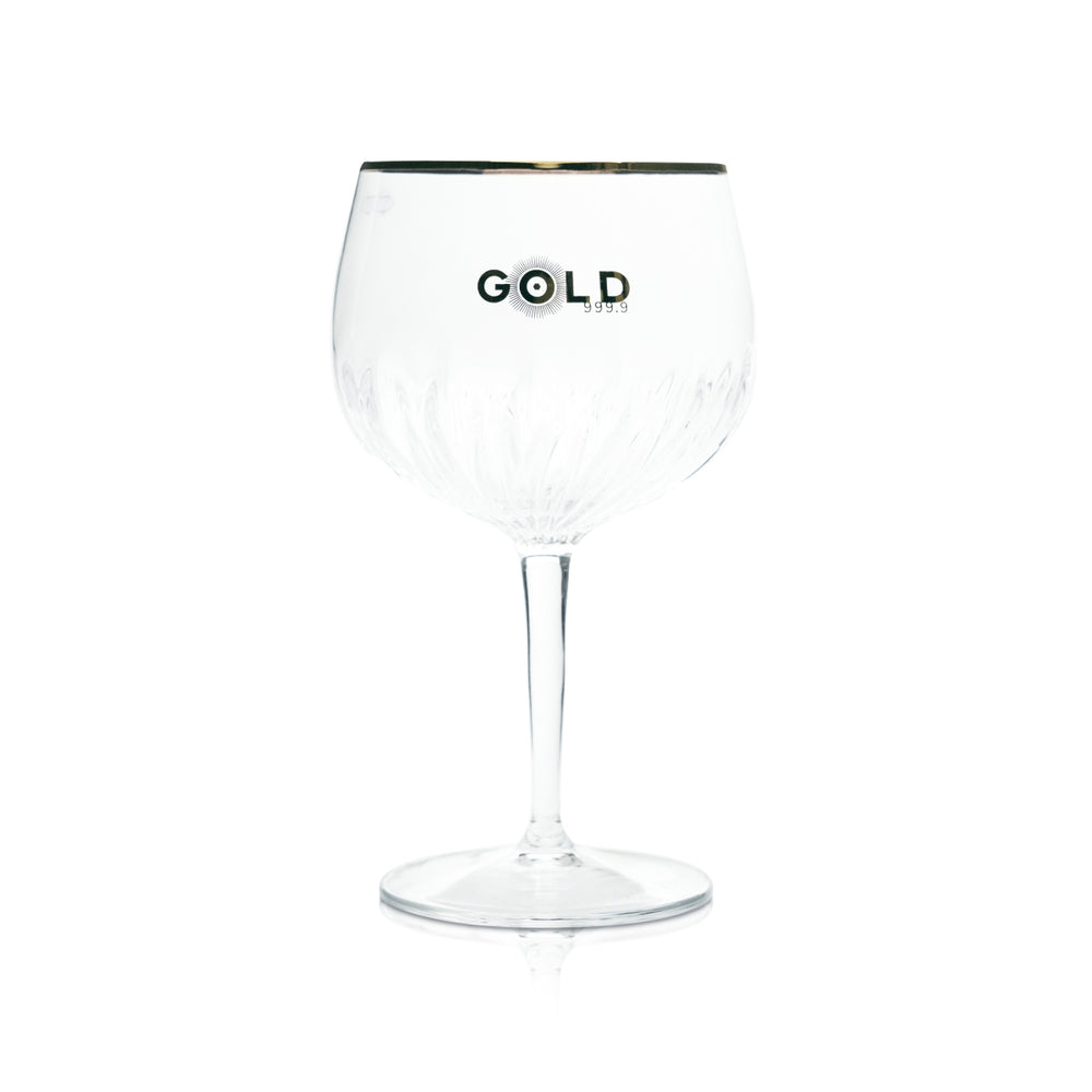 Gold Gin Glas Ballon 0,7l Kelch Goldrand Kontur Gläser Tonic Cocktail Longdrink