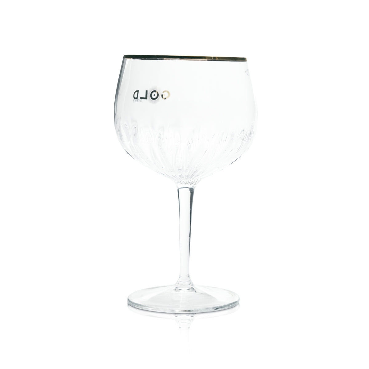 Gold Gin Glas Ballon 0,7l Kelch Goldrand Kontur Gläser Tonic Cocktail Longdrink – Ansicht 2