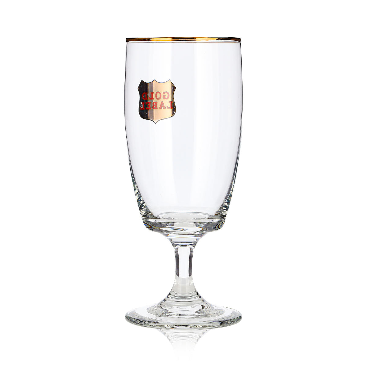 Gold Label Bier Glas 0,24l Pokal Goldrand goldenes Logo – Ansicht 4