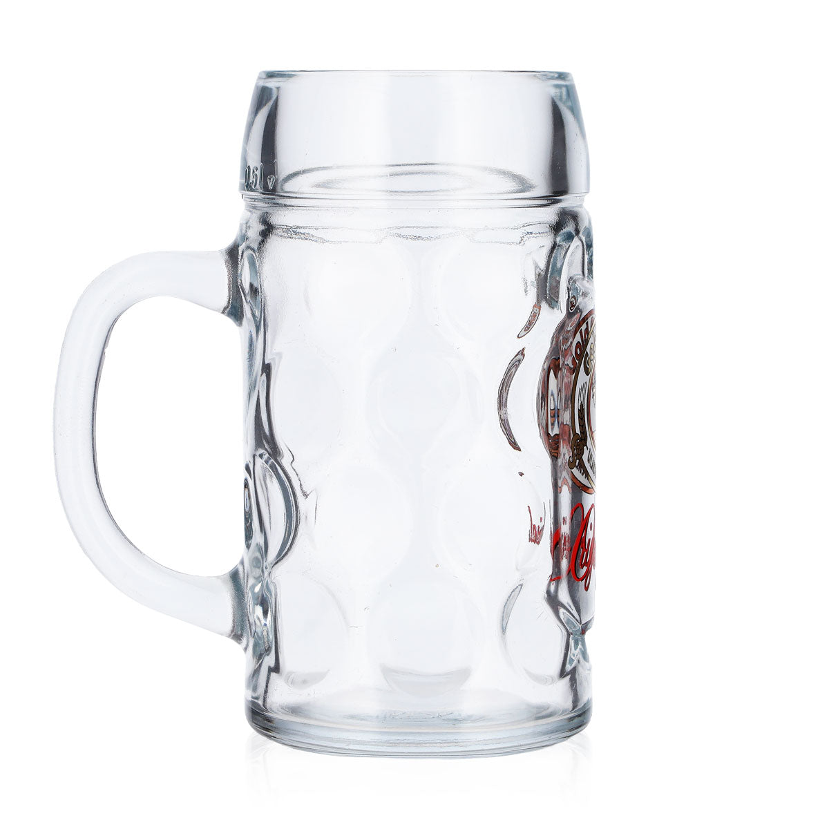 Gold Ochsen Bier Glas 0,5l Krug Weiß goldenes Logo – Ansicht 3