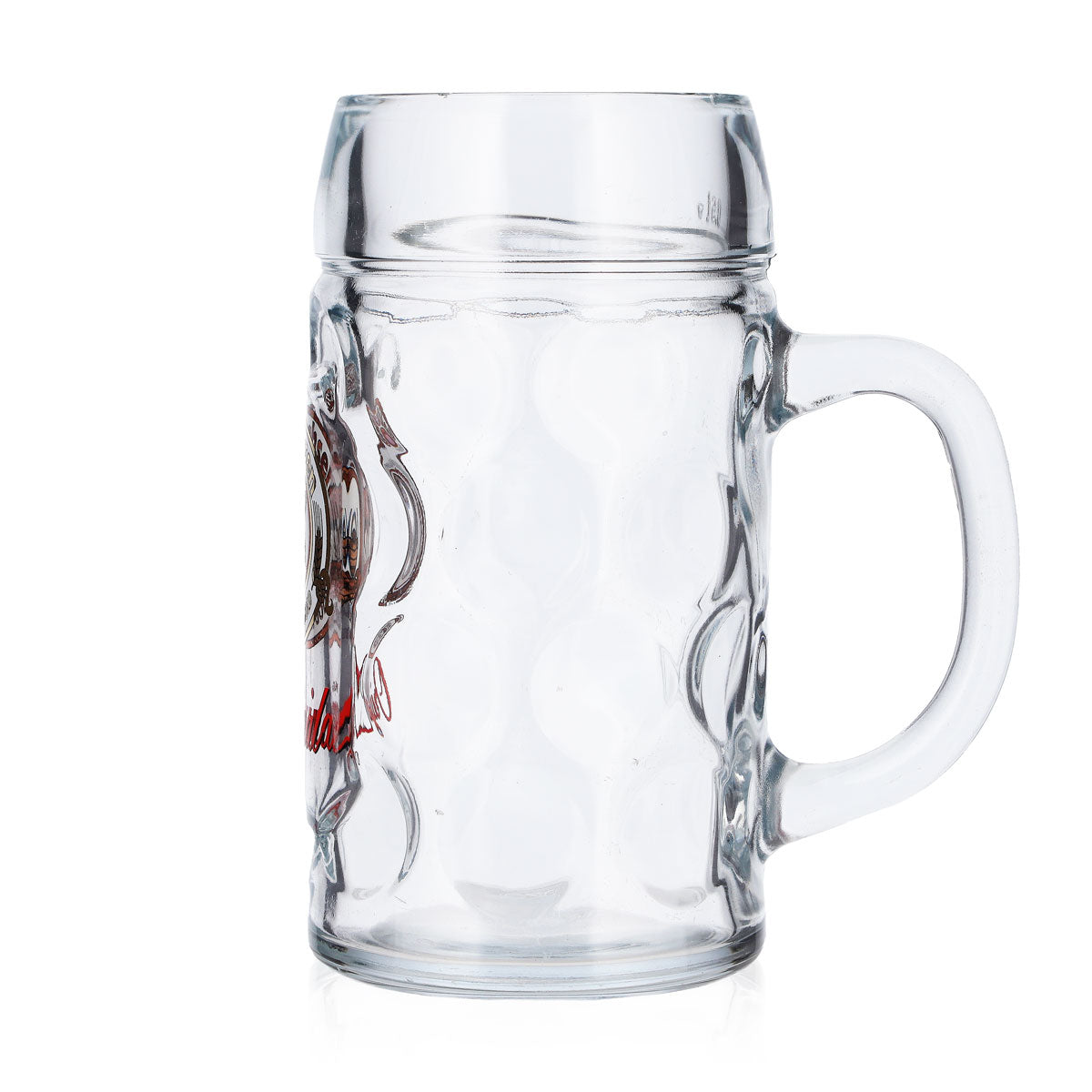 Gold Ochsen Bier Glas 0,5l Krug Weiß goldenes Logo – Ansicht 5