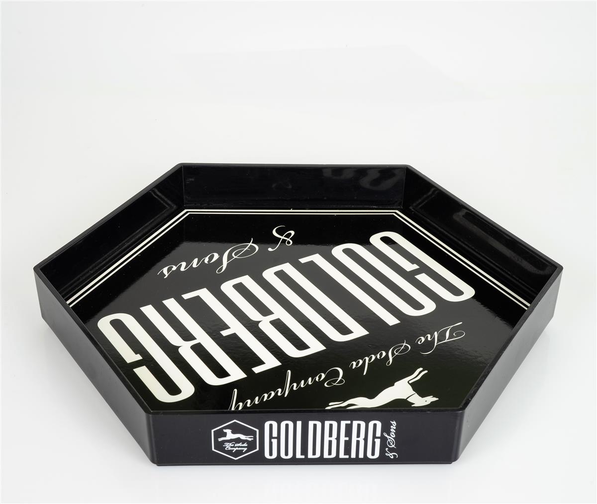 Goldberg Tonic Serviertablett Kellner Gastro Gläser Kunststoff schwarz – Ansicht 2