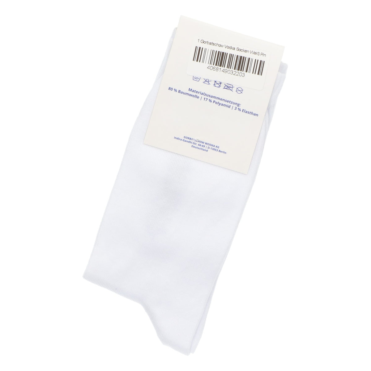 Gorbatschow Socken Weiß Pinke Streifen Größe 37-41 Unisex Tennissocken Strümpfe – Ansicht 2