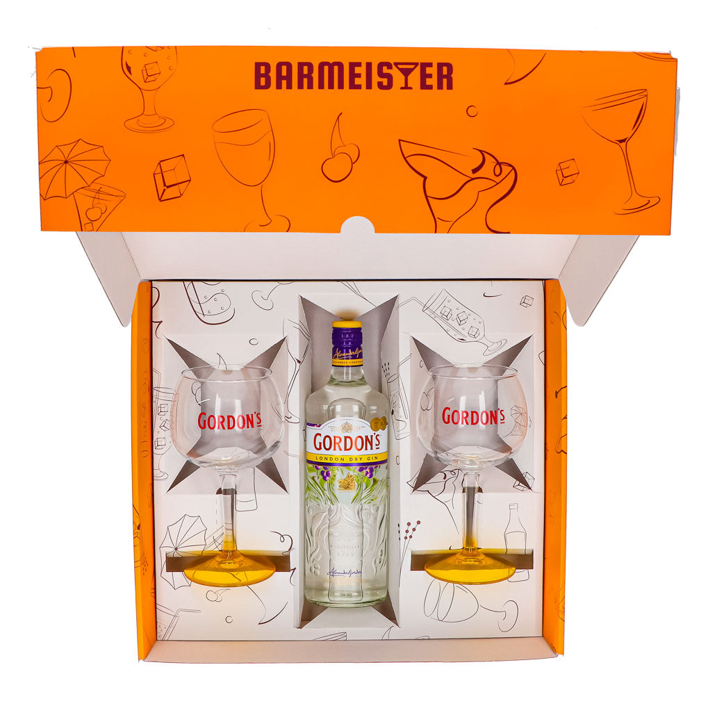 Gordons Gin Geschenkset 0,7l 37,5% + Ballonglas Copa I Orange – Ansicht 3