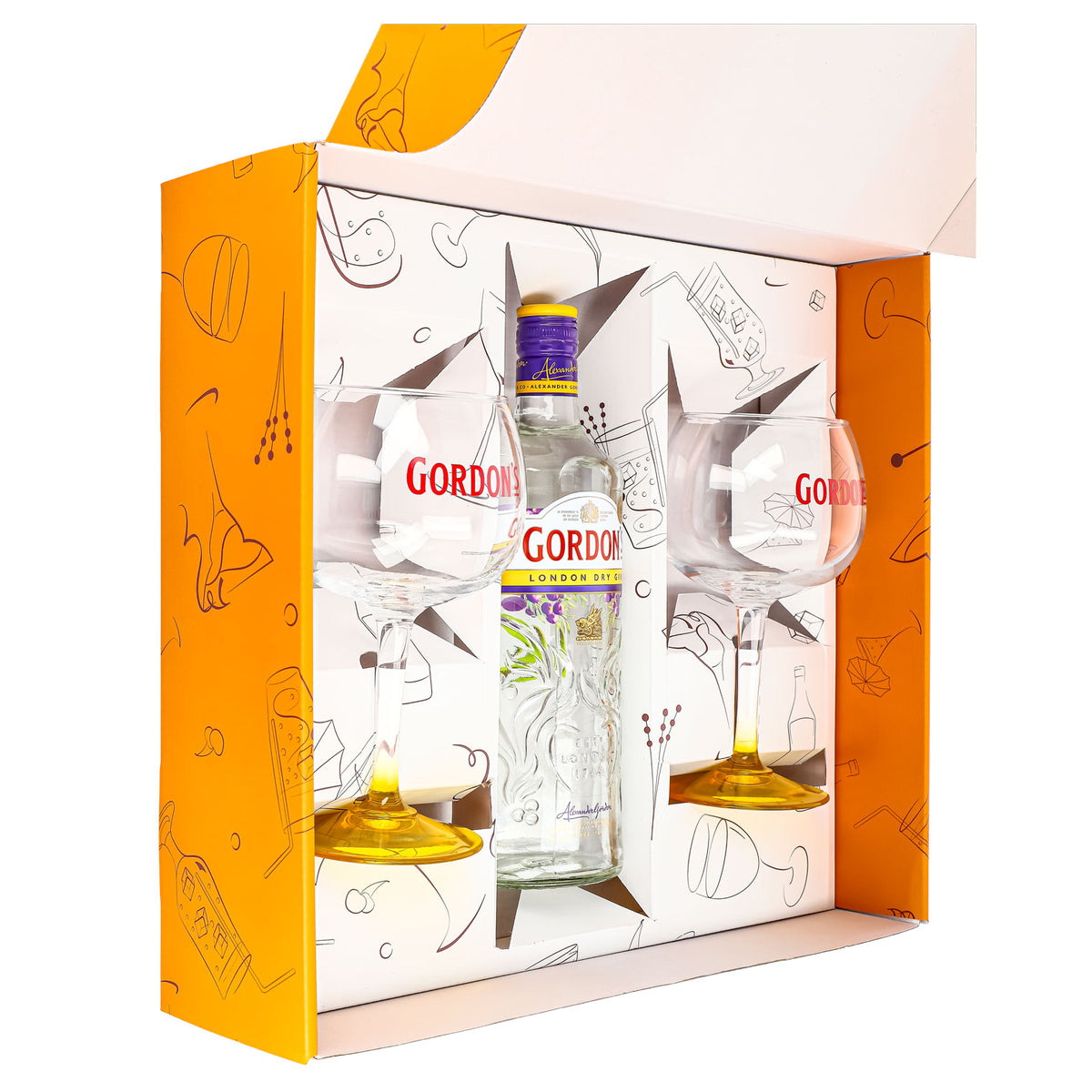 Gordons Gin Geschenkset 0,7l 37,5% + Ballonglas Copa I Orange – Ansicht 5
