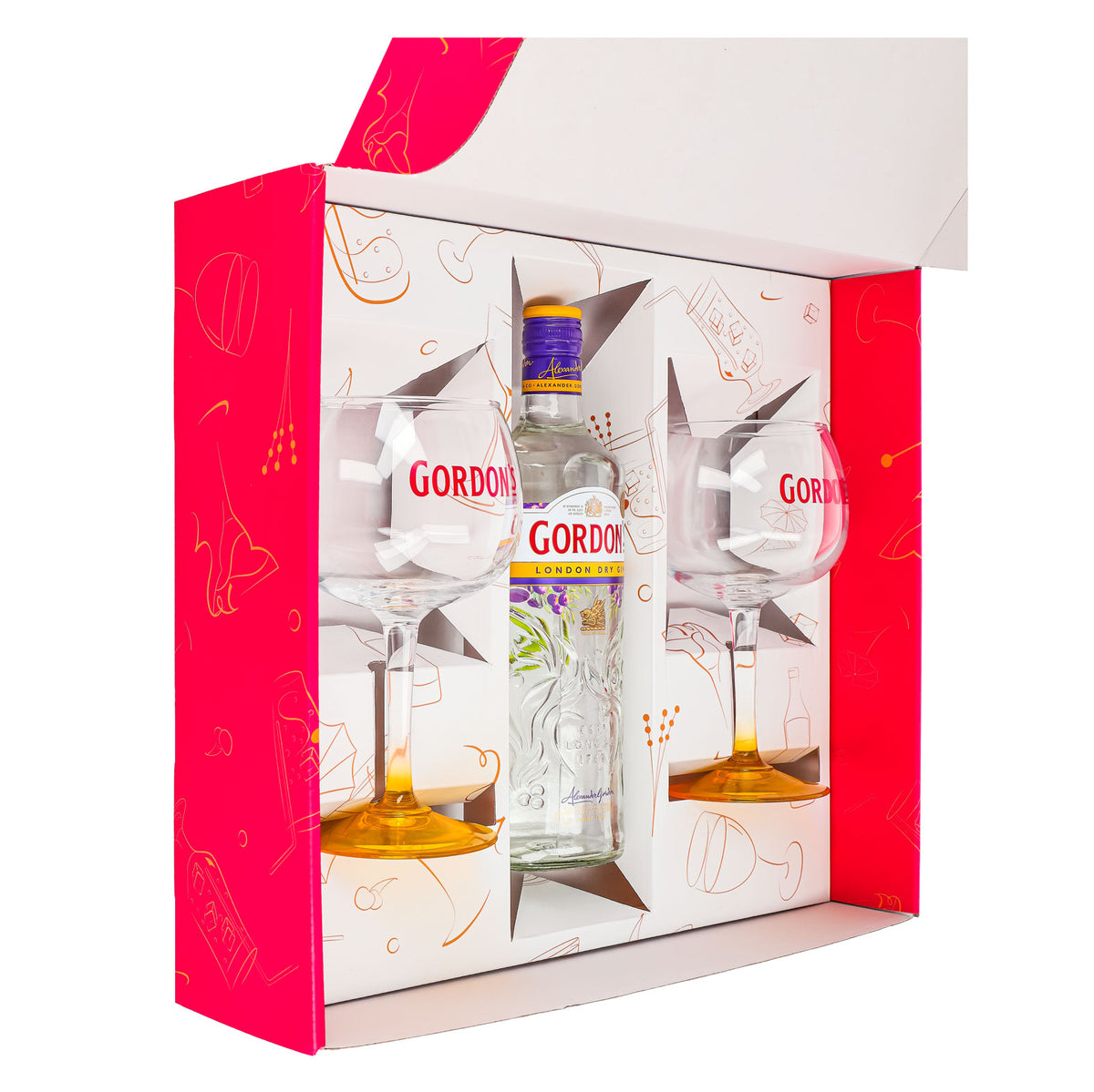 Gordons Gin Geschenkset 0,7l 37,5% + Ballonglas Copa I Pink – Ansicht 5