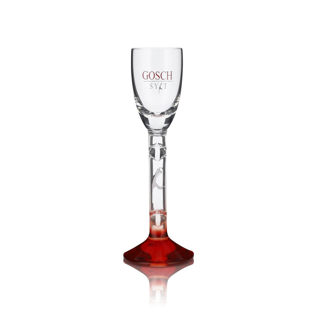 Gosch Glas 4cl Sylt Aqvavit Gläser Set Roter Fuß Likörglas Schnapsglas Gastro