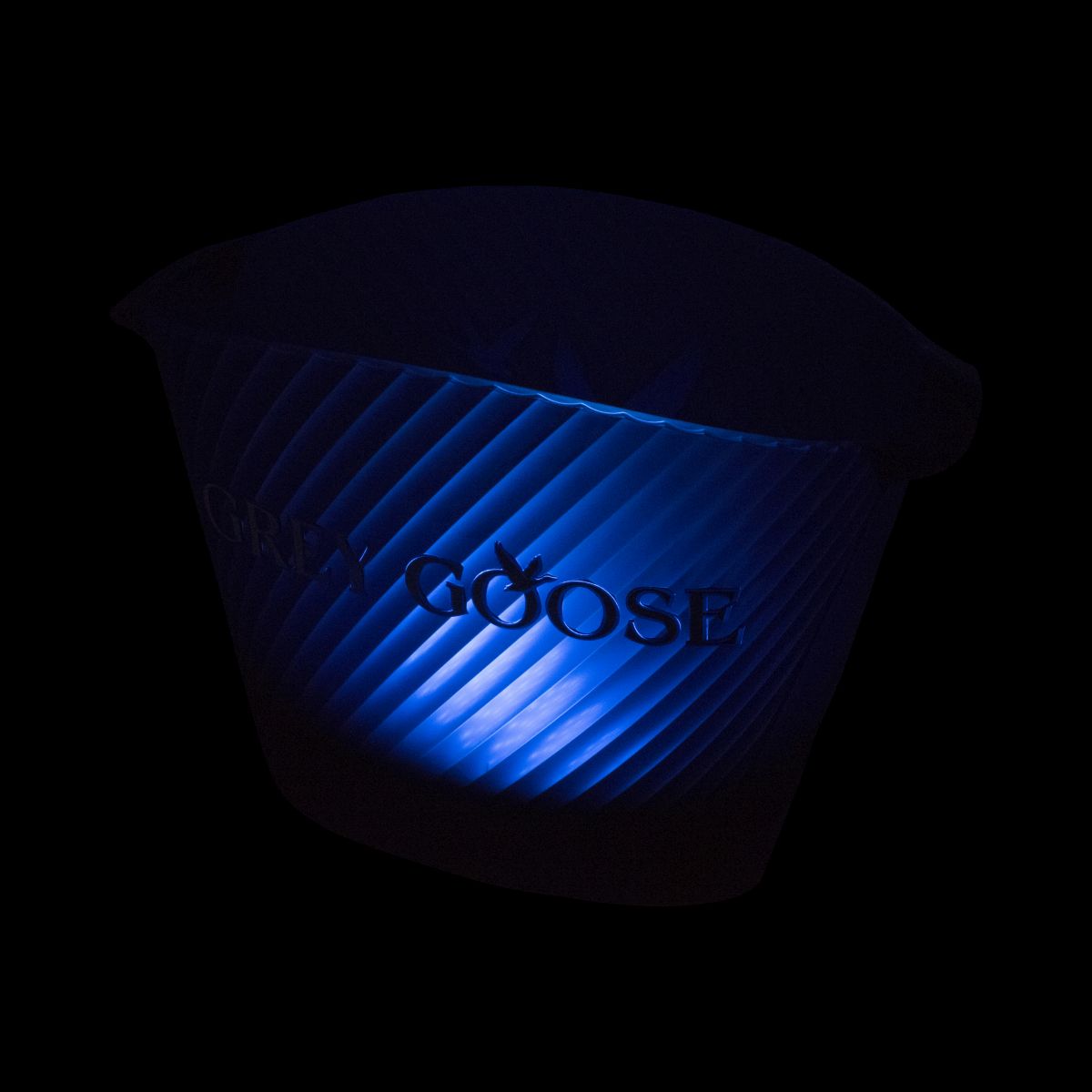 Grey Goose Kühler Blau Magnum Gestreift LED 2 Bottle Illuminated Ice Bucket – Ansicht 3