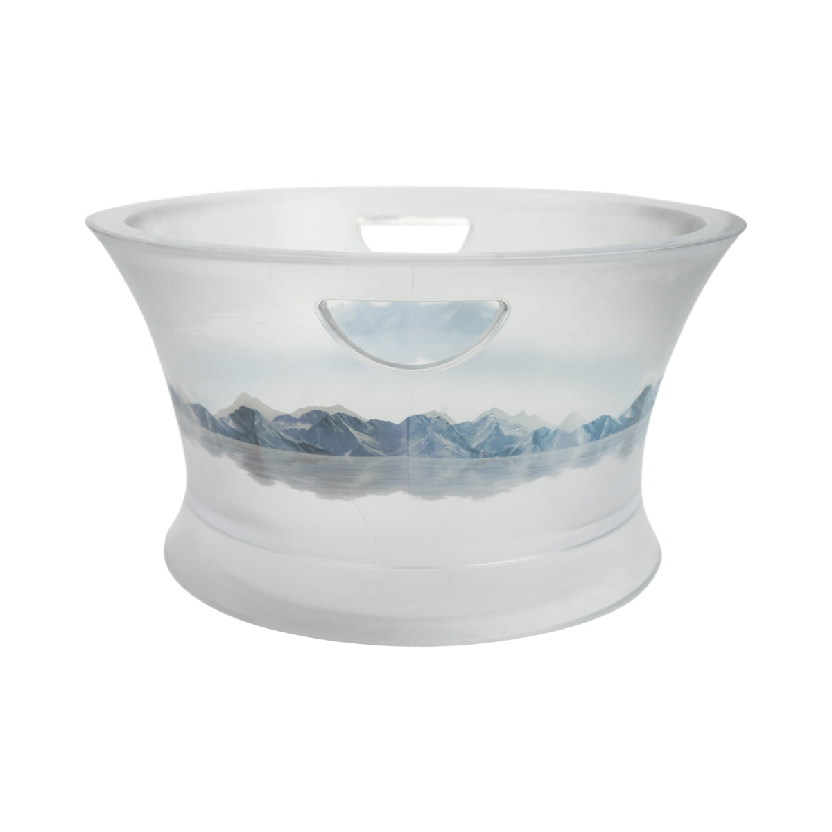 Grey Goose Vodka Kühler Magnum alte Version dickes Plexiglas Berge Vogel Ice Bucket Griffe – Ansicht 3