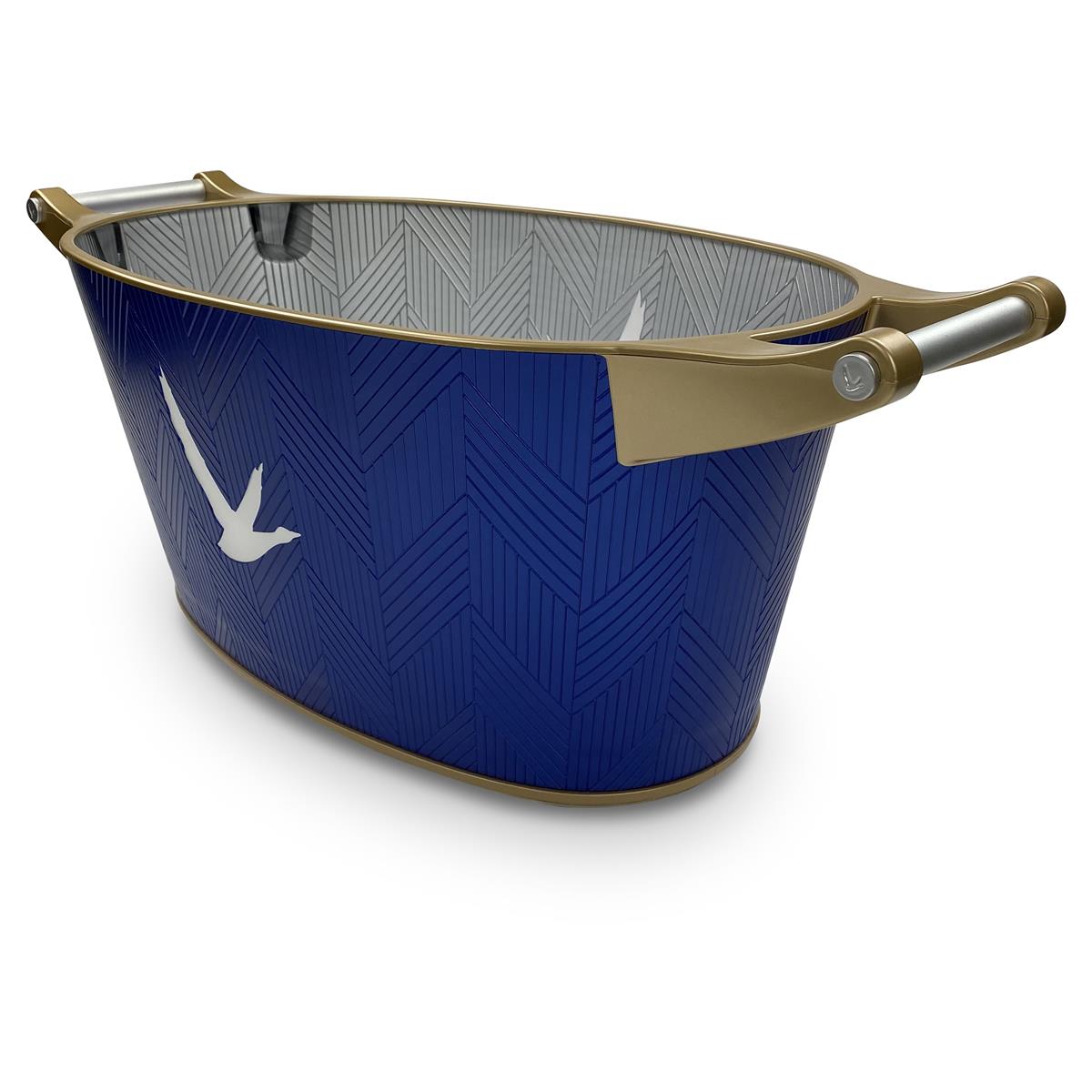 Grey Goose Vodka LED Akku Eiswürfelbehälter Flaschenkühler Jeroboam blau gold