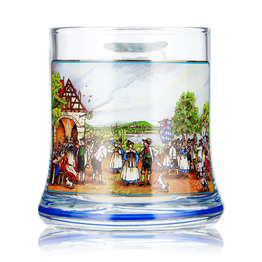 Grünwald Bier Glas 0,7l Krug Bayrisches Dorf Seidel Bierkrug Bierglas Maßkrug