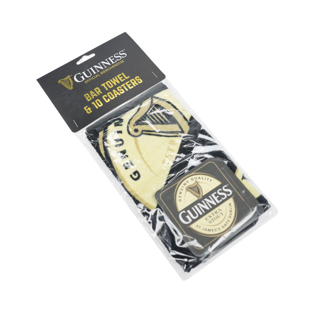 Guinness Barhandtuch Set + 10 Bierdeckel Merchandise Dublin Brewery Britain