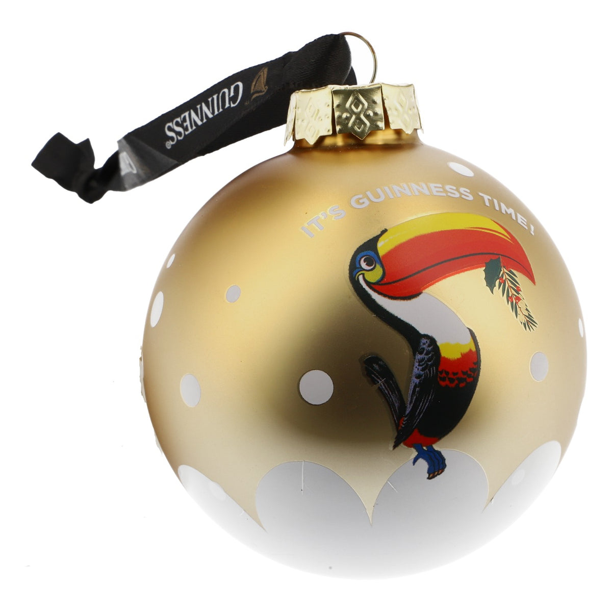 Guinness Bier Christbaumkugel Weihnachtsbaum Kugeln Gold "It´s Guinness time"
