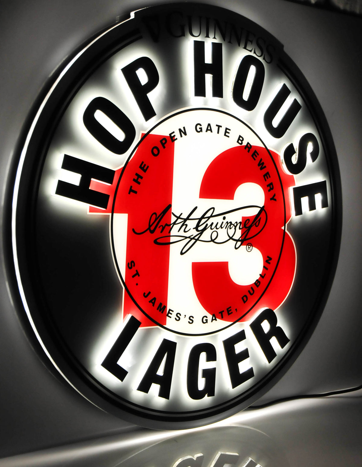 Guinness Leuchtreklame Hop House LED Wall Sign Wandschild Illumi Bar Kneipe UK – Ansicht 3