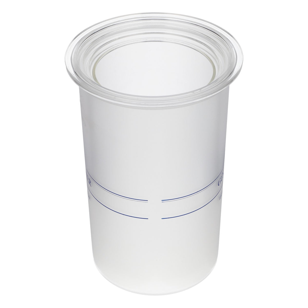 Güstrower Schlossquell Wasser Flaschenkühler Milchglas blaues Logo – Ansicht 4