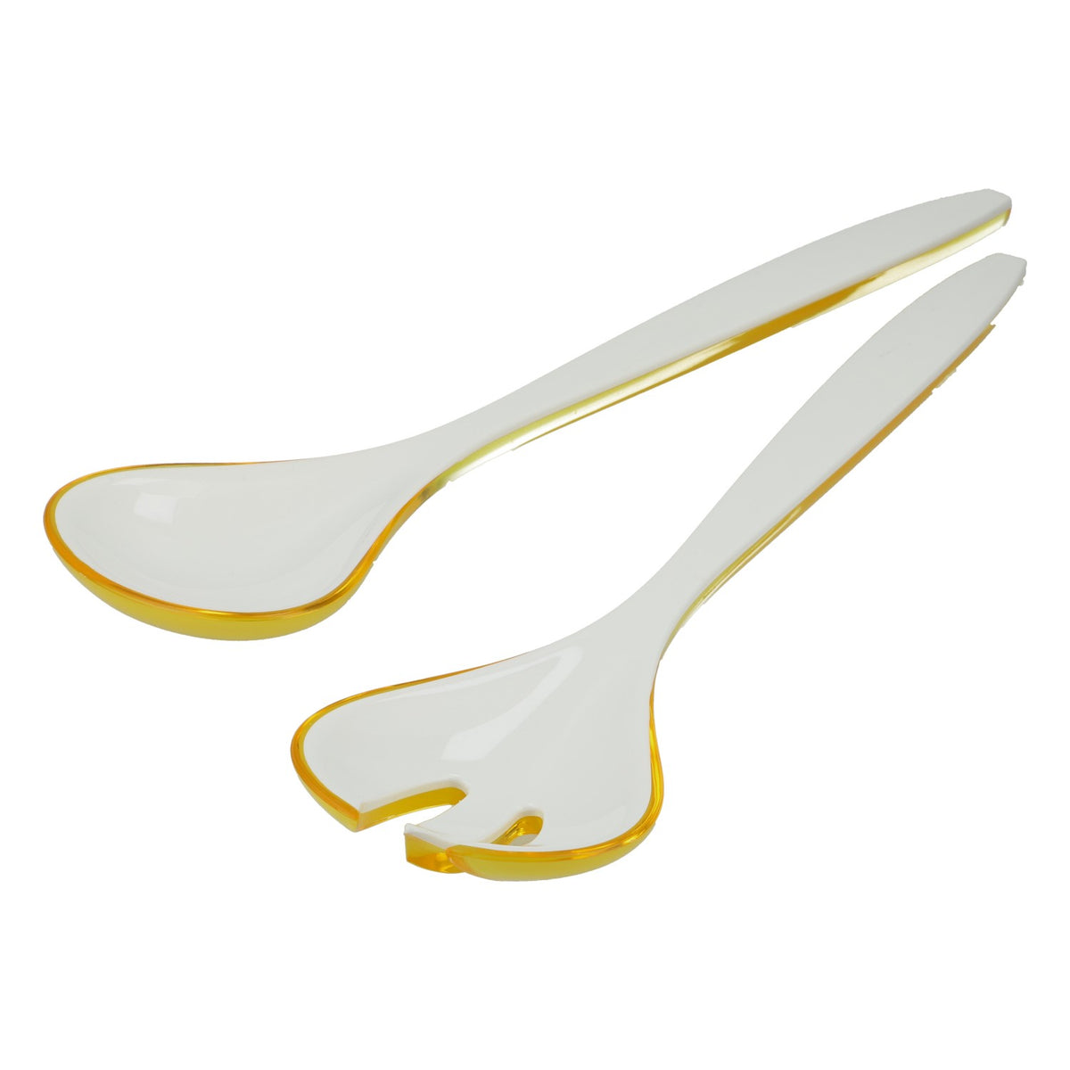 Guzzini Salatbesteck "Vintage" gelb/weiß 27,5cm Design Besteck Kunststoff