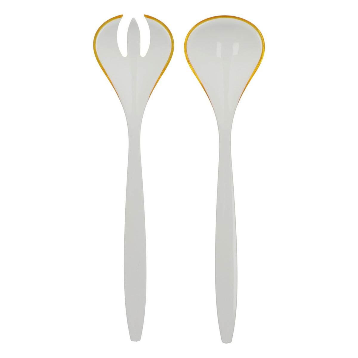Guzzini Salatbesteck "Vintage" gelb/weiß 27,5cm Design Besteck Kunststoff – Ansicht 2