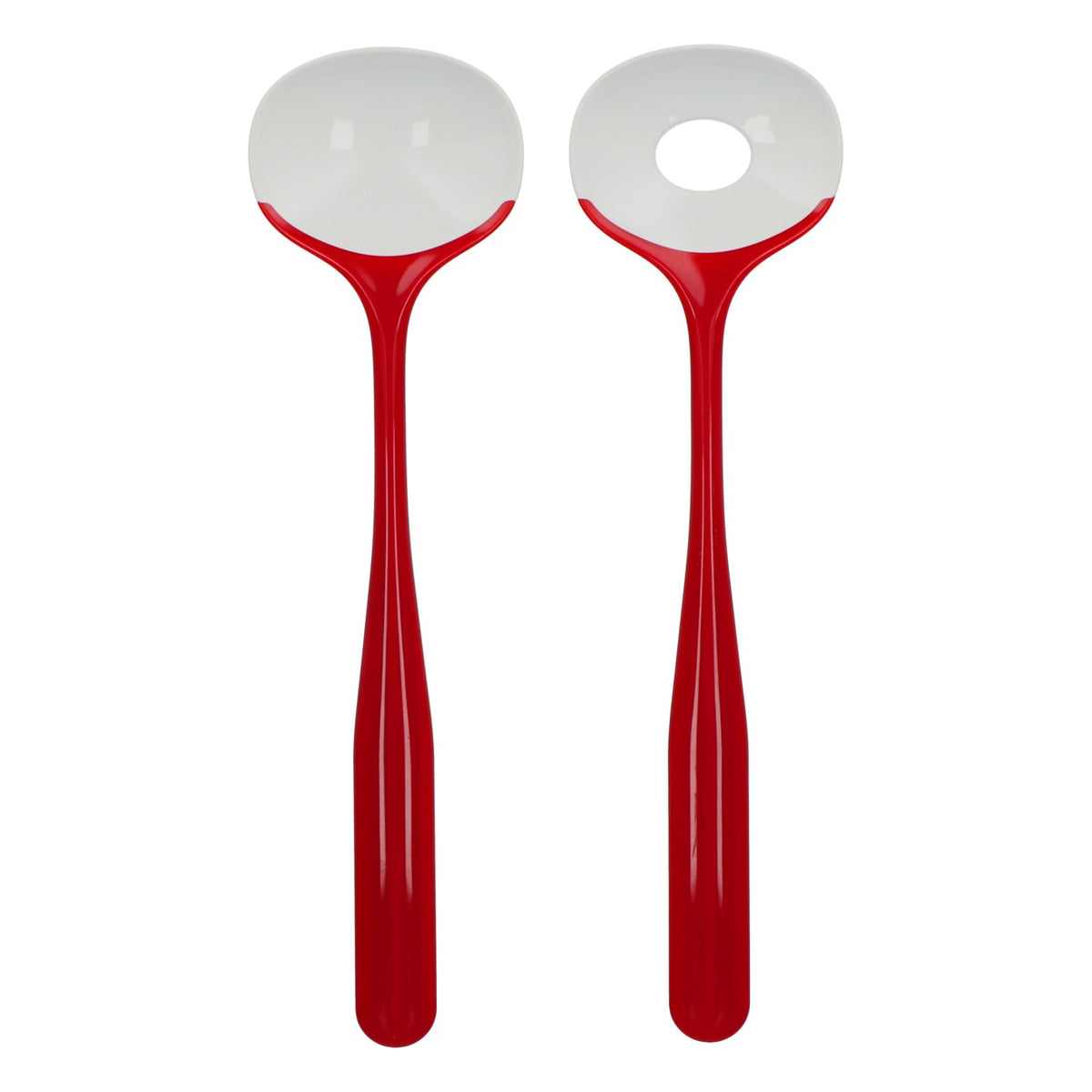 Guzzini Salatbesteck "Vintage" rot/weiß Kunststoff Servierbesteck Set 2-teilig – Ansicht 2