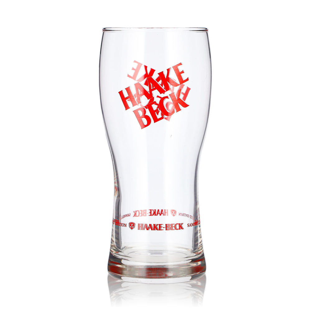 Haake Beck Bier Glas 0,38l Rotes Logo Sammelglas Limited Edition (2) Hacke