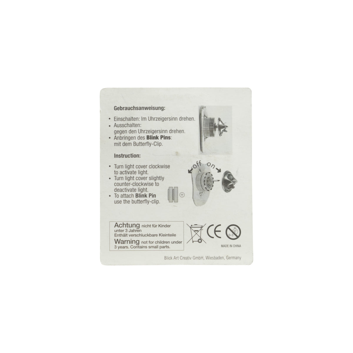 Hardenberg Leuchtpin Anstecker Kleiner Keiler Wildschwein Brosche LED Lumi Glow – Ansicht 4