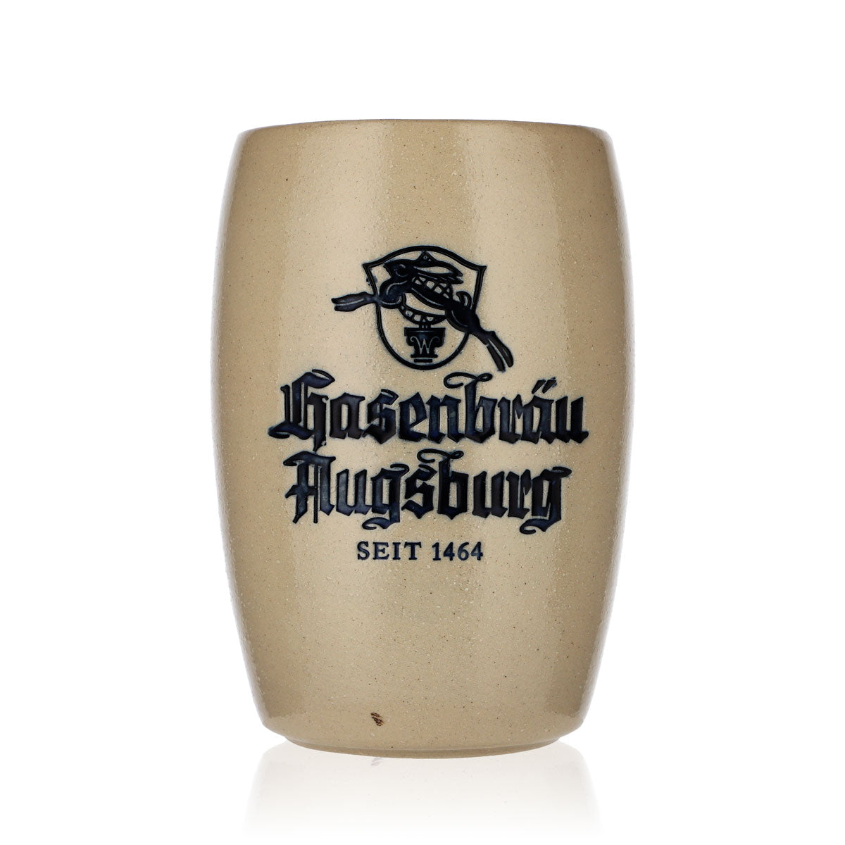 Hasenbräu Augsburg Bier Sammlerkrug Bierseidel Glas 0,67l Tonkrug