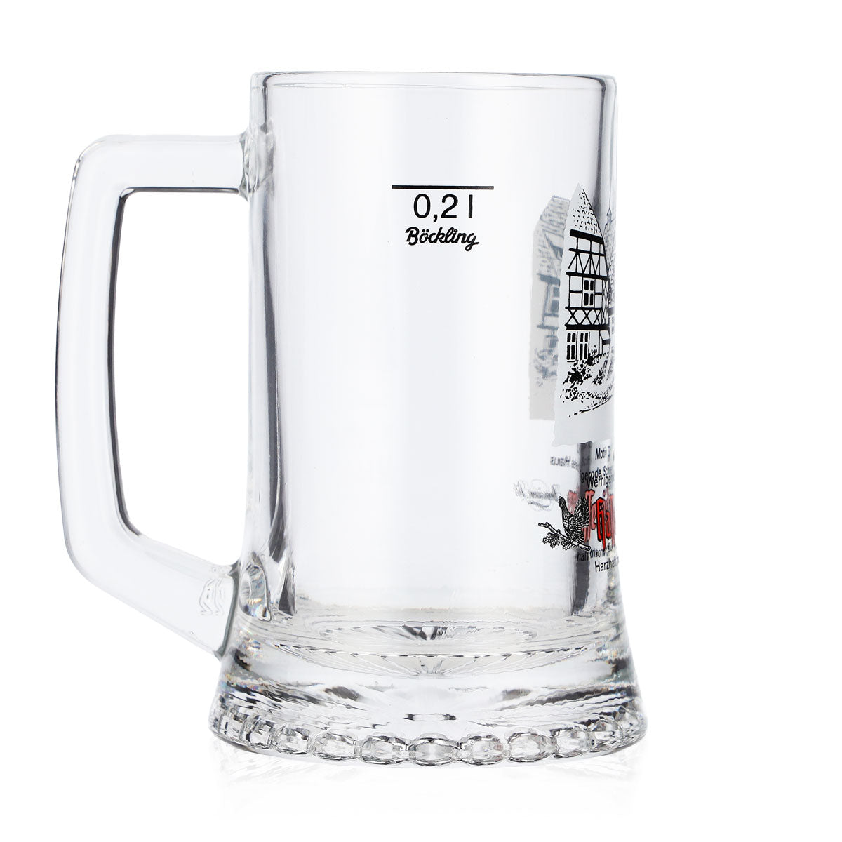 Hasseröder Bier Glas Bierkrug 0,2l Motiv 3 Wernigerode Schiefes Haus Böckling – Ansicht 3