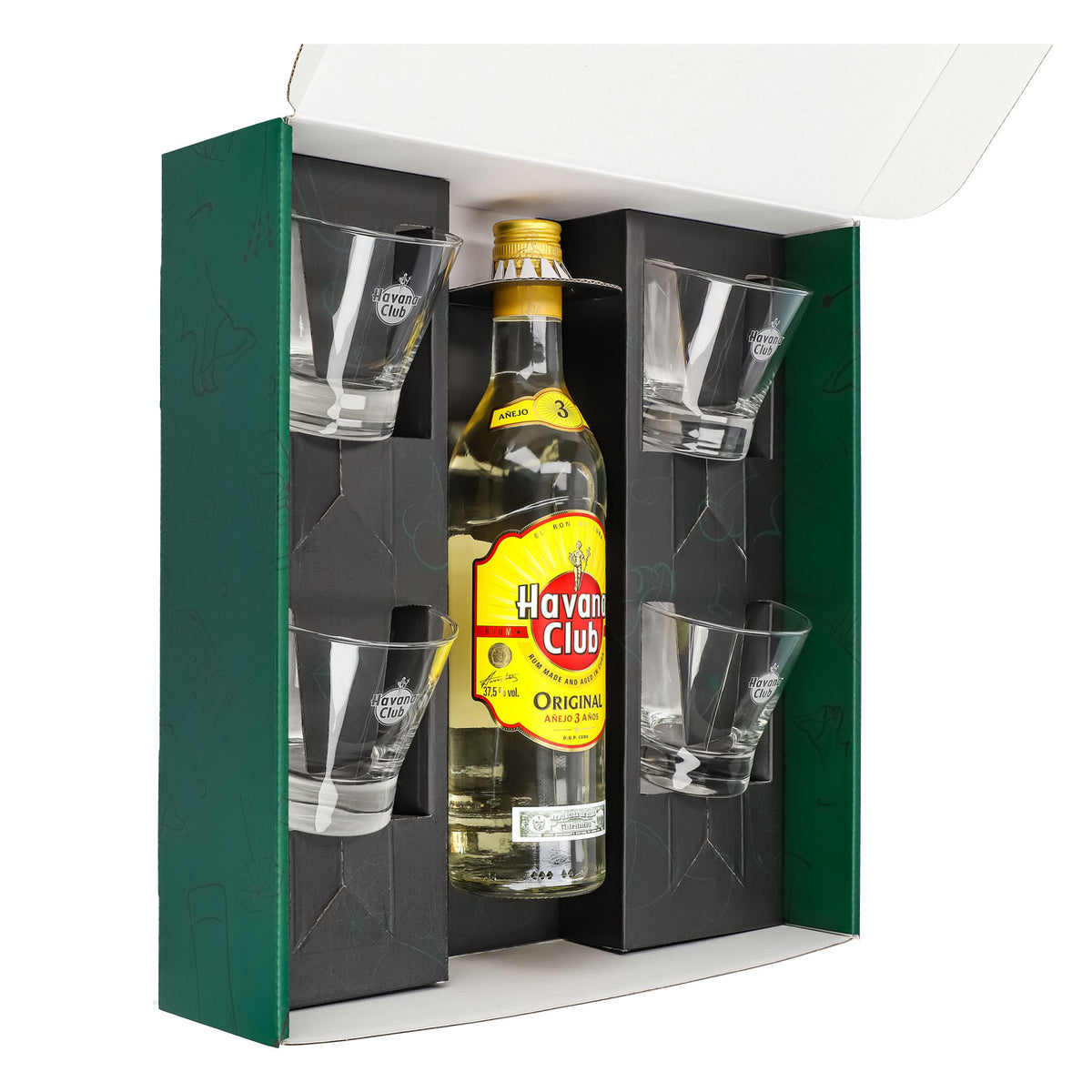 Havana Club Geschenkset 0,7l Flasche 37,5 % Vol. + Tumbler–grün – Ansicht 4
