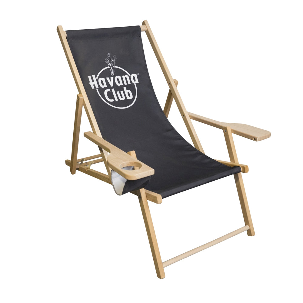 Havana Club Liegestuhl Getränkehalter Klappstuhl Lounge Chair Beach Bar Outdoor