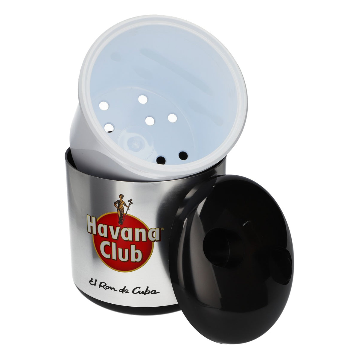 Havana Club Rum Kühler Flaschenkühler El Rom de Cuba neu Kunststoff silber – Ansicht 4