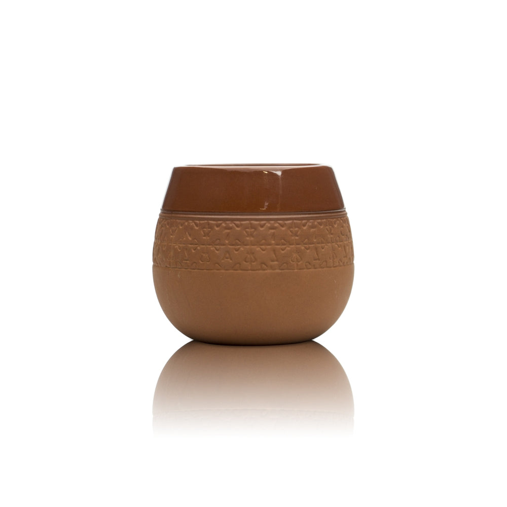 Havana Club Rum Tonbecher braun Relief Tumbler Cocktail Gläser Keramik Gläser