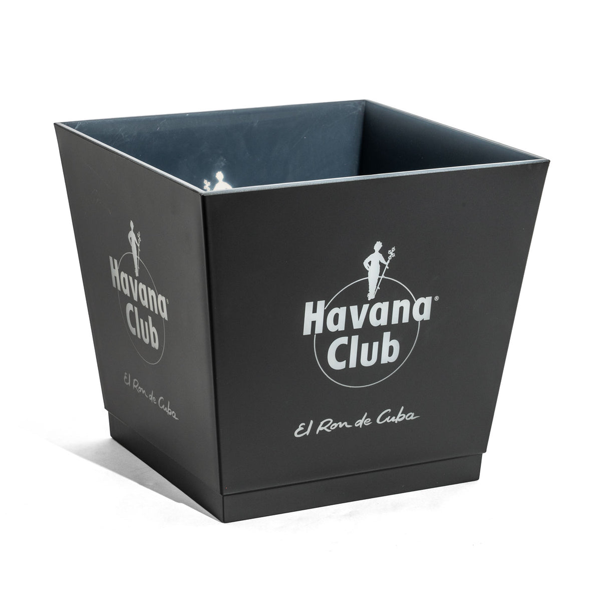 Havana Rum Kühler LED Eiswürfelbehälter Akku Eisbox Icecube schwarz 4 eckig