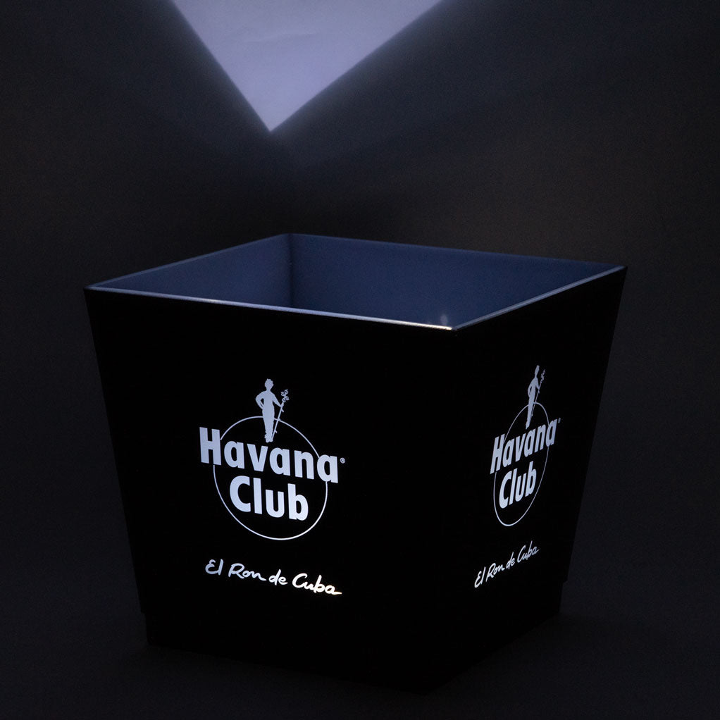 Havana Rum Kühler LED Eiswürfelbehälter Akku Eisbox Icecube schwarz 4 eckig – Ansicht 7