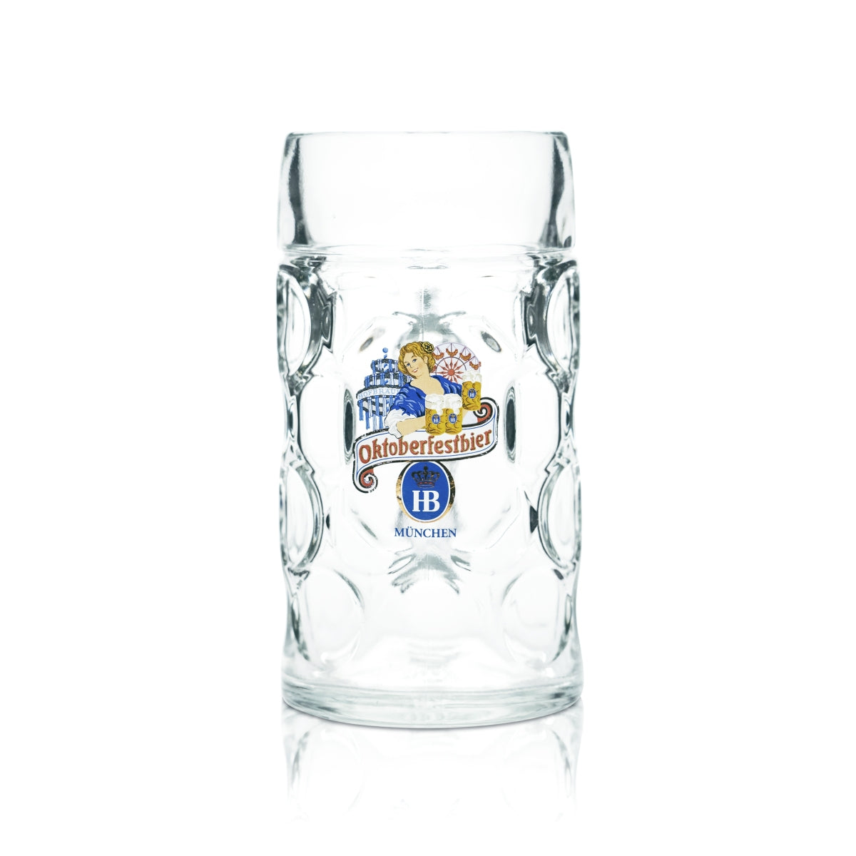 HB München Maßkrug Glas 1l Humpen Seidel Sammler Gläser Oktoberfestbier Edition