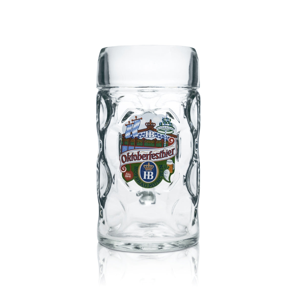 HB München Maßkrug Glas 1l Oktoberfest Bier Humpen Seidel Gläser Gastro Bar Brau