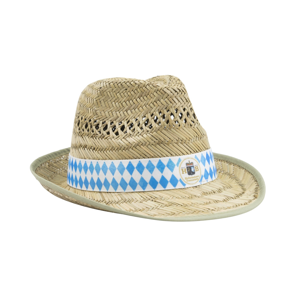 HB Traunstein Strohhut Straw Hat Mütze Kappe One-Size Volksfest Bayern Sonne