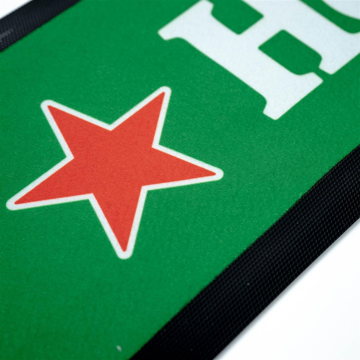 Heineken Bier Barmatte Abtropfmatte Barzubehör schwarz lang dünn 80 x 20 – Ansicht 2