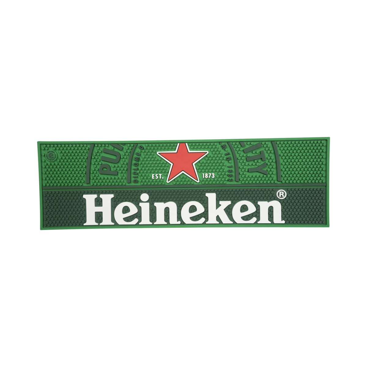 Heineken Bier Barmatte Barzubehör 59,7x18,3x1cm Grün Genoppt – Ansicht 2