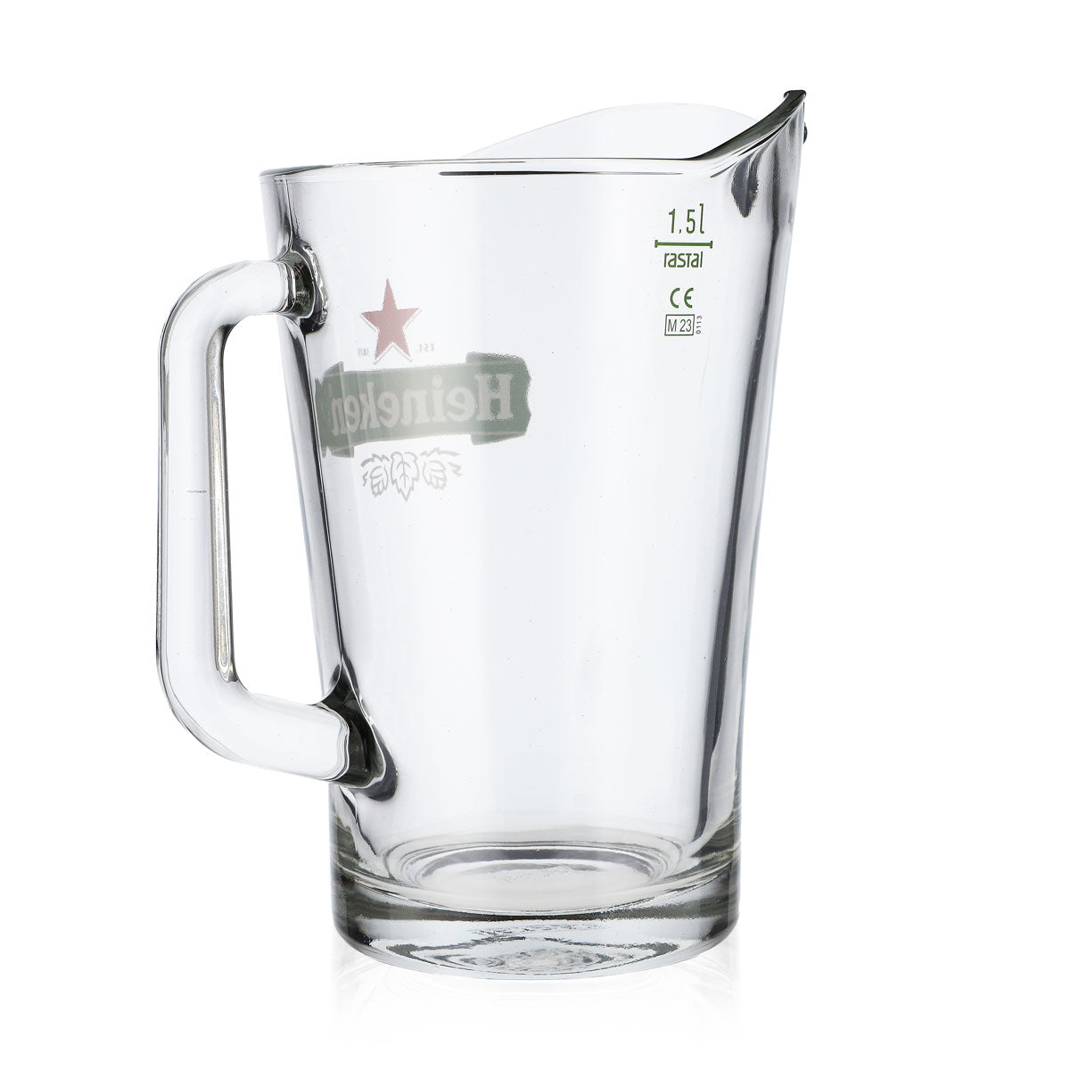 Heineken Bier Glas 1,5l Karaffe Pitcher Bierseidel Blattlogo rastal Lousiana – Ansicht 3