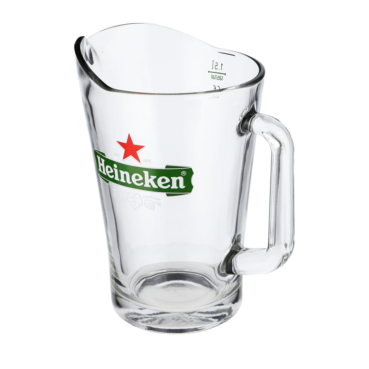 Heineken Bier Glas 1,5l Karaffe Pitcher Bierseidel Blattlogo rastal Lousiana – Ansicht 4