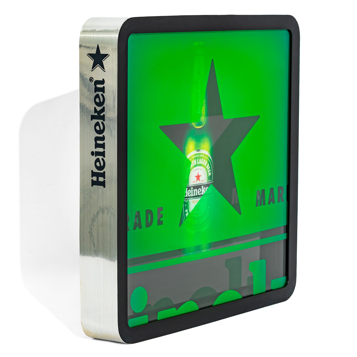 Heineken Bier LED Leuchtreklame Leuchte 40x40 cm inkl. Netzteil Kasten – Ansicht 3