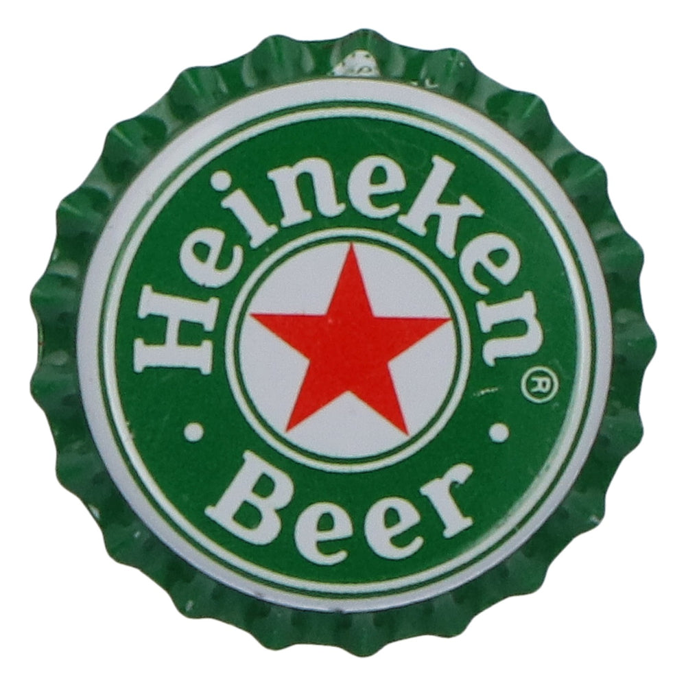 Heineken Bier Magnet Kühlschrankmagnet Kronkorken grün Metall